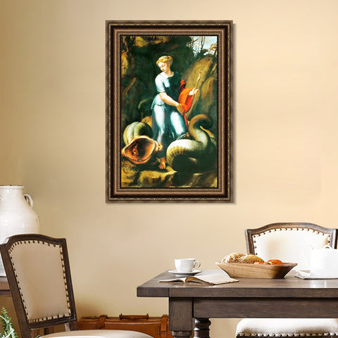 INVIN ART Framed Canvas Art Giclee Print Series#175 by Raphael/Raffaello Sanzio Wall Art Living Room Home Office Decorations