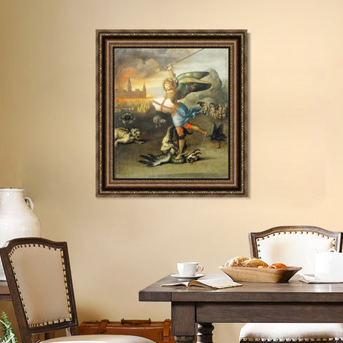 INVIN ART Framed Canvas Art Giclee Print Series#176 by Raphael/Raffaello Sanzio Wall Art Living Room Home Office Decorations