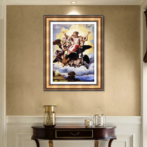 INVIN ART Framed Canvas Art Giclee Print Series#185 by Raphael/Raffaello Sanzio Wall Art Living Room Home Office Decorations