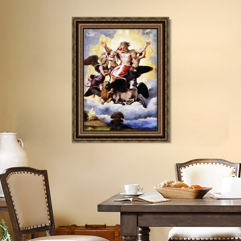 INVIN ART Framed Canvas Art Giclee Print Series#185 by Raphael/Raffaello Sanzio Wall Art Living Room Home Office Decorations