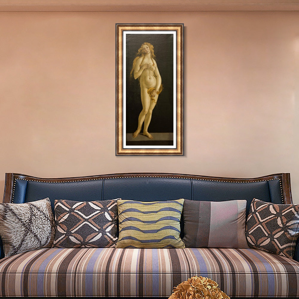 INVIN ART Framed Canvas Art Giclee Print The Birth of Venus by Sandro Botticelli Wall Art