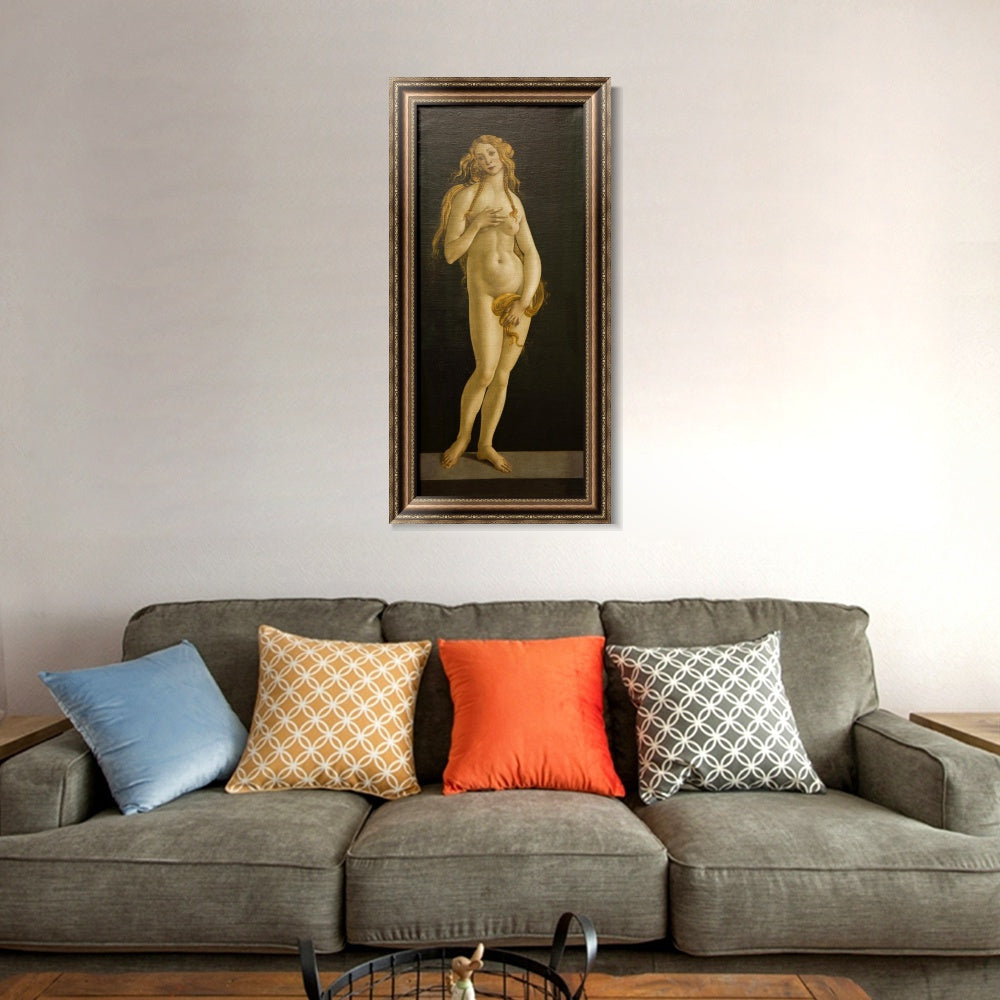 INVIN ART Framed Canvas Art Giclee Print The Birth of Venus by Sandro Botticelli Wall Art