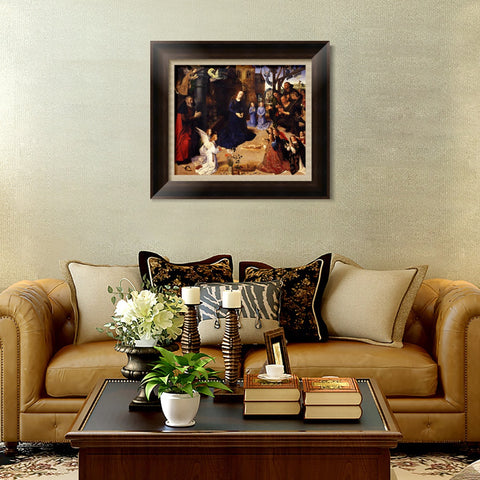 INVIN ART Framed Canvas Art Giclee Print Series#021 by Sandro Botticelli Wall Art Living Room Home Office Decorations