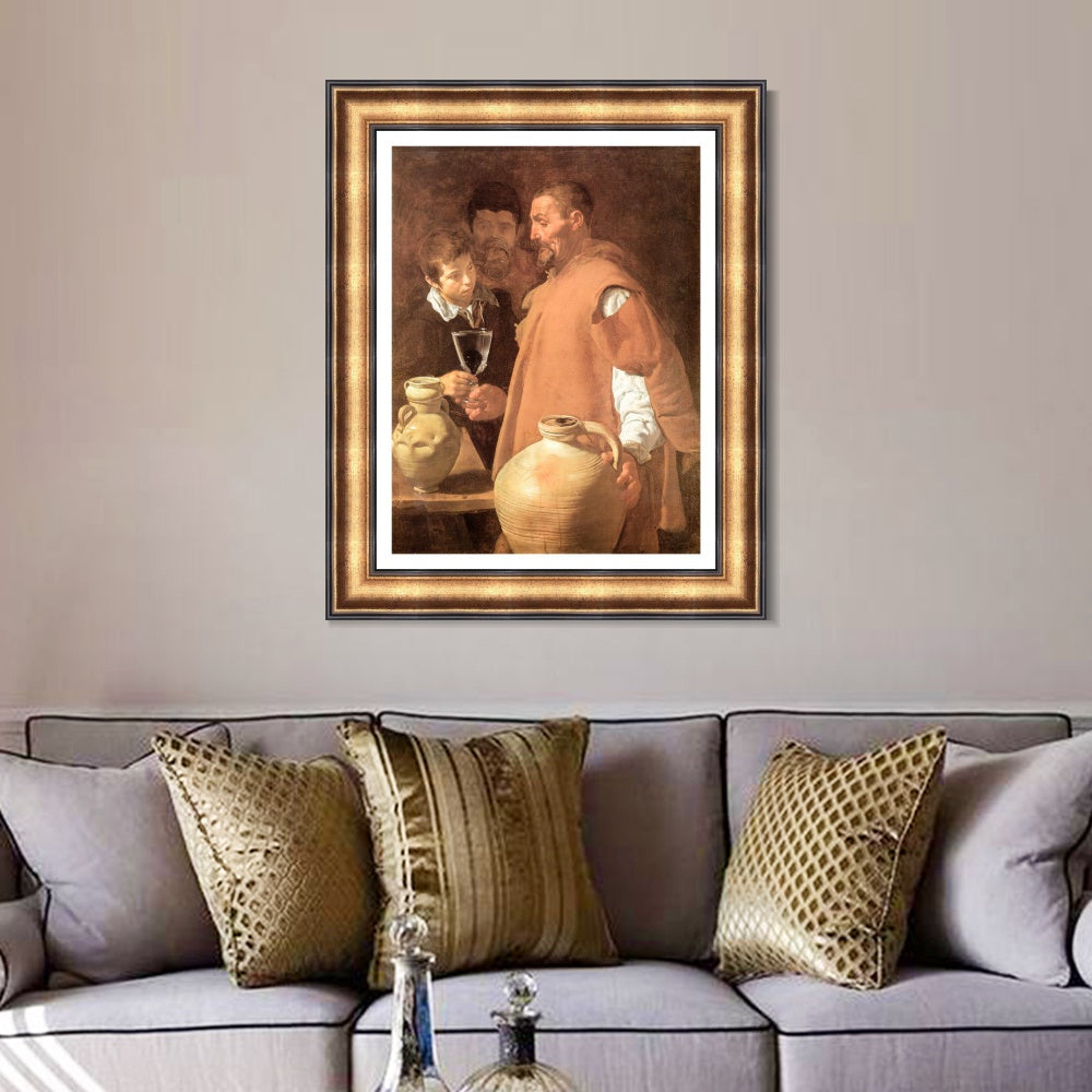 INVIN ART Framed Canvas Art Giclee Print the Waterseller of Seville by Diego Velazquez Wall Art