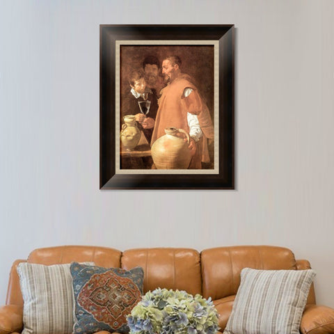 INVIN ART Framed Canvas Art Giclee Print the Waterseller of Seville by Diego Velazquez Wall Art Living Room Home Office Decorations