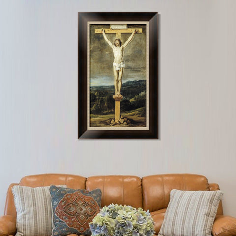 INVIN ART Framed Canvas Art Giclee Print Christ on the Cross by Diego Velazquez Wall Art Living Room Home Office Decorations