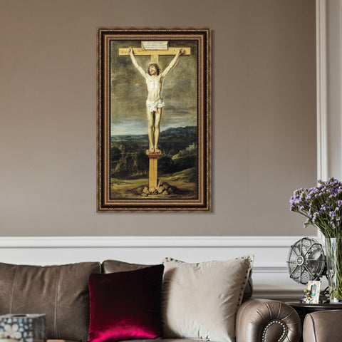 INVIN ART Framed Canvas Art Giclee Print Christ on the Cross by Diego Velazquez Wall Art Living Room Home Office Decorations