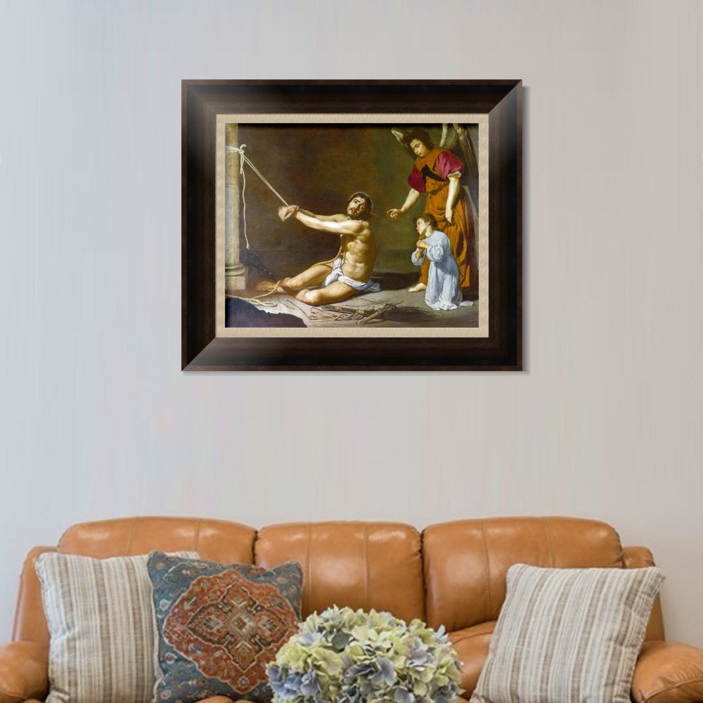 INVIN ART Framed Canvas Art Giclee Print Christ contemplated by the Christian Soul by Diego Velazquez Wall Art