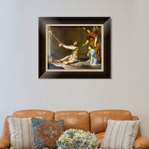 INVIN ART Framed Canvas Art Giclee Print Christ contemplated by the Christian Soul by Diego Velazquez Wall Art Living Room Home Office Decorations