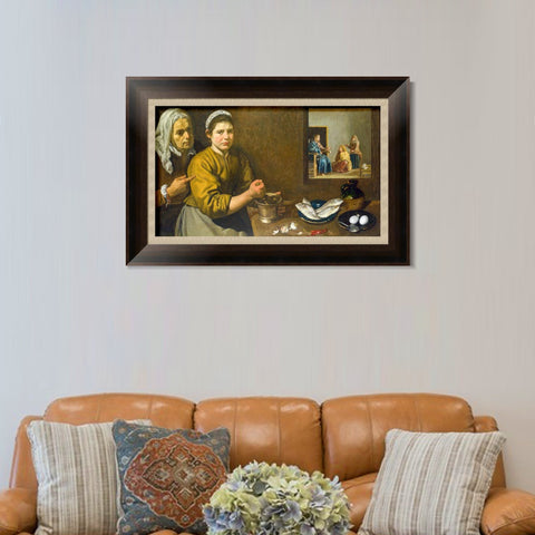 INVIN ART Framed Canvas Art Giclee Print Christ in the House of Martha and Mary by the Christian Soul by Diego Velazquez Wall Art Living Room Home Decorations