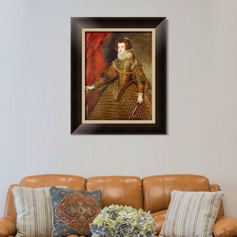 INVIN ART Framed Canvas Art Giclee Print Isabella, Queen of Spain by the Christian Soul by Diego Velazquez Wall Art Living Room Home Office Decorations
