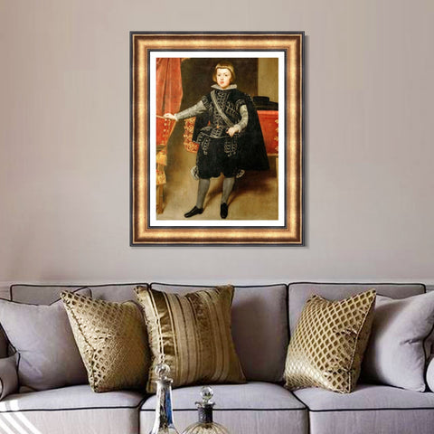 INVIN ART Framed Canvas Art Giclee Print Portrait of Philip IV, King of Spain-1 by the Christian Soul by Diego Velazquez Wall Art Living Decorations