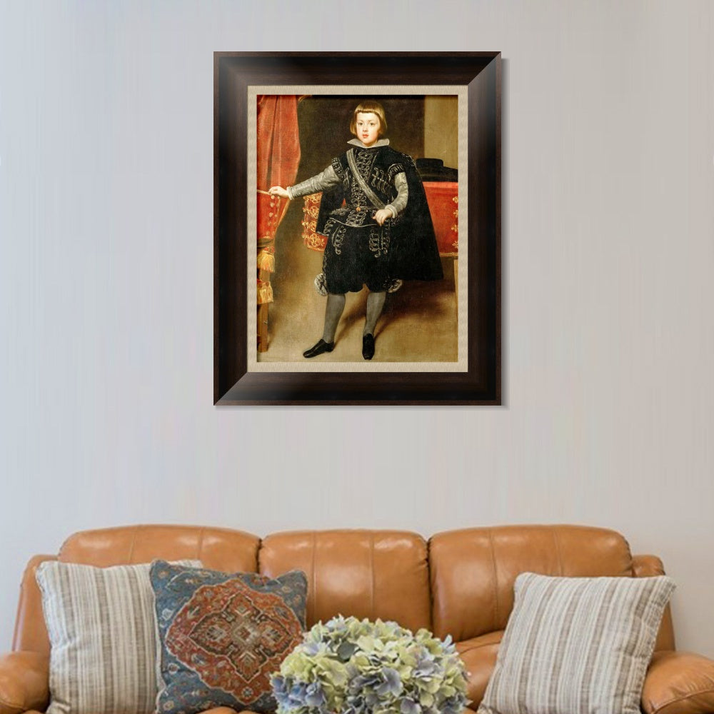 INVIN ART Framed Canvas Art Giclee Print Portrait of Philip IV, King of Spain-1 by the Christian Soul by Diego Velazquez Wall Art Living Decorations