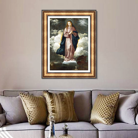INVIN ART Framed Canvas Art Giclee Print the Immaculate Conception by the Christian Soul by Diego Velazquez Wall Art Living Room Home Office Decorations