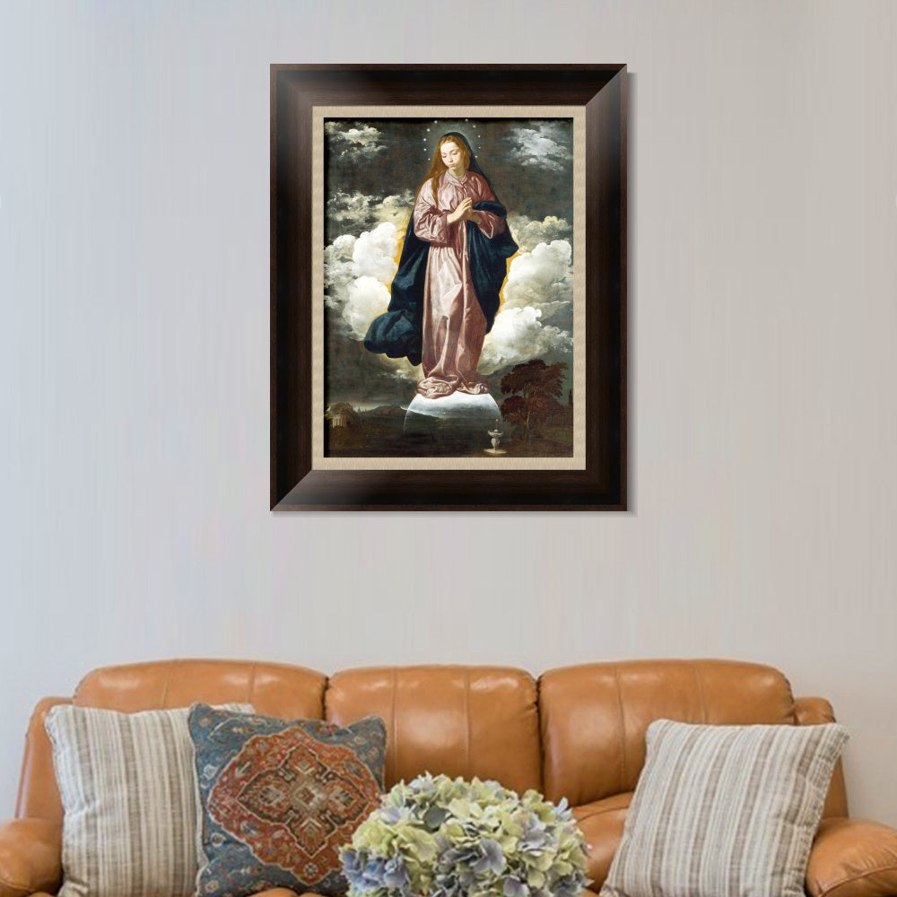 INVIN ART Framed Canvas Art Giclee Print the Immaculate Conception by the Christian Soul by Diego Velazquez Wall Art