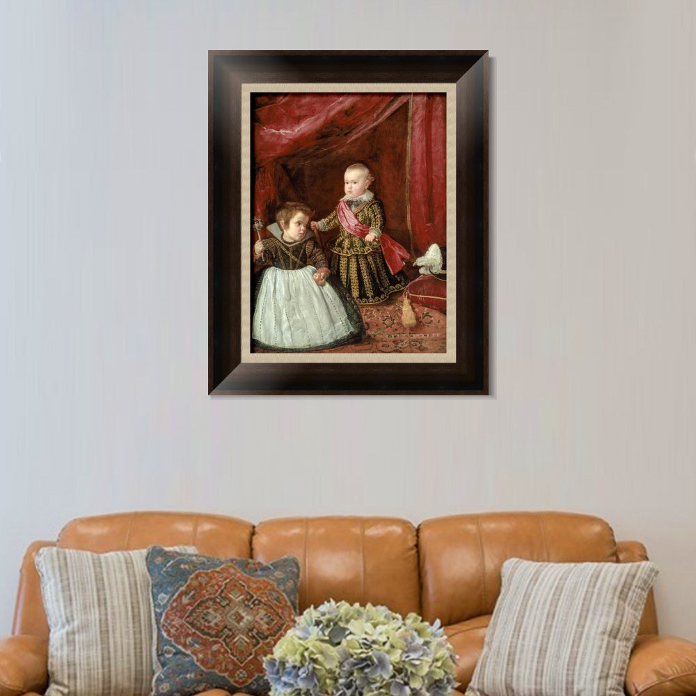 INVIN ART Framed Canvas Art Giclee Print Don Baltasar Carlos with a Dwarf by the Christian Soul by Diego Velazquez Wall Art Living Decorations