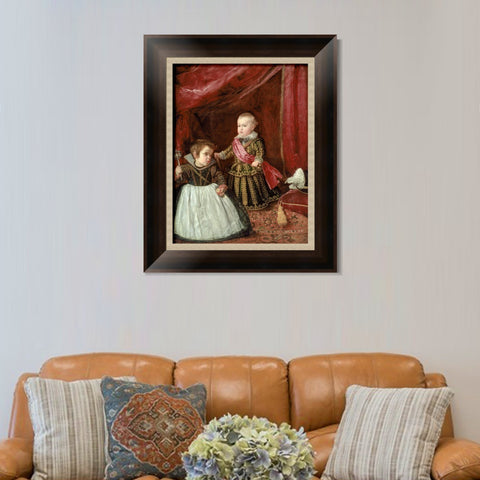 INVIN ART Framed Canvas Art Giclee Print Don Baltasar Carlos with a Dwarf by the Christian Soul by Diego Velazquez Wall Art Living Decorations