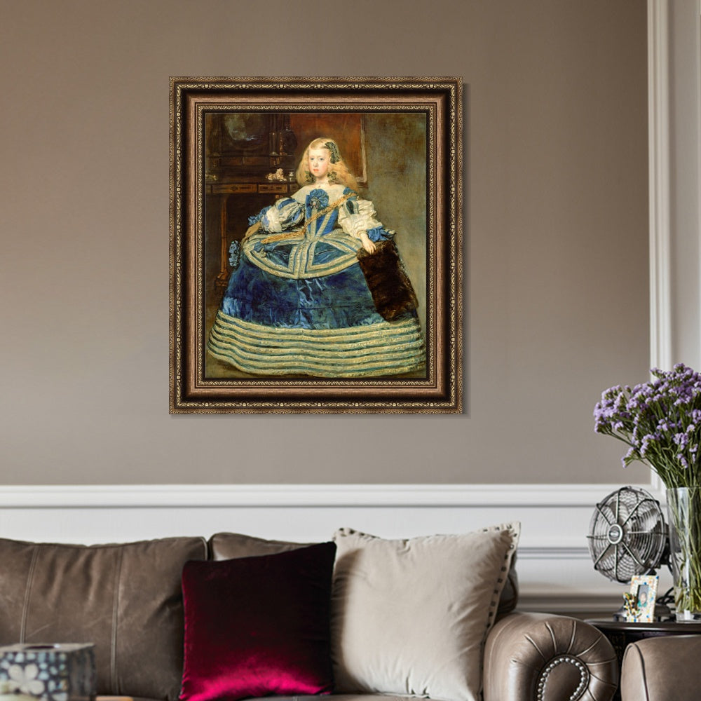 INVIN ART Framed Canvas Art Giclee Print Portrait of the Infanta Margarita by the Christian Soul by Diego Velazquez Wall Art Living Decorations