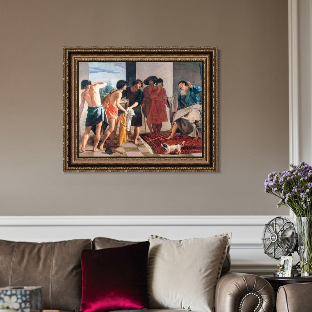 INVIN ART Framed Canvas Art Giclee Print Joseph's Bloody Coat Brought to Jacob by the Christian Soul by Diego Velazquez Wall Art Living Decorations