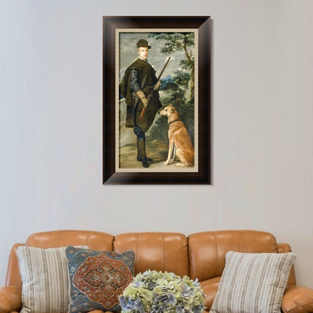 INVIN ART Framed Canvas Art Giclee Print Portrait of Cardinal-Infante Ferdinand of Austria by Diego Velazquez Wall Art