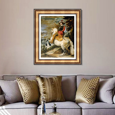 INVIN ART Framed Canvas Art Giclee Print Series#026 by the Christian Soul by Diego Velazquez Wall Art Living Room Home Office Decorations
