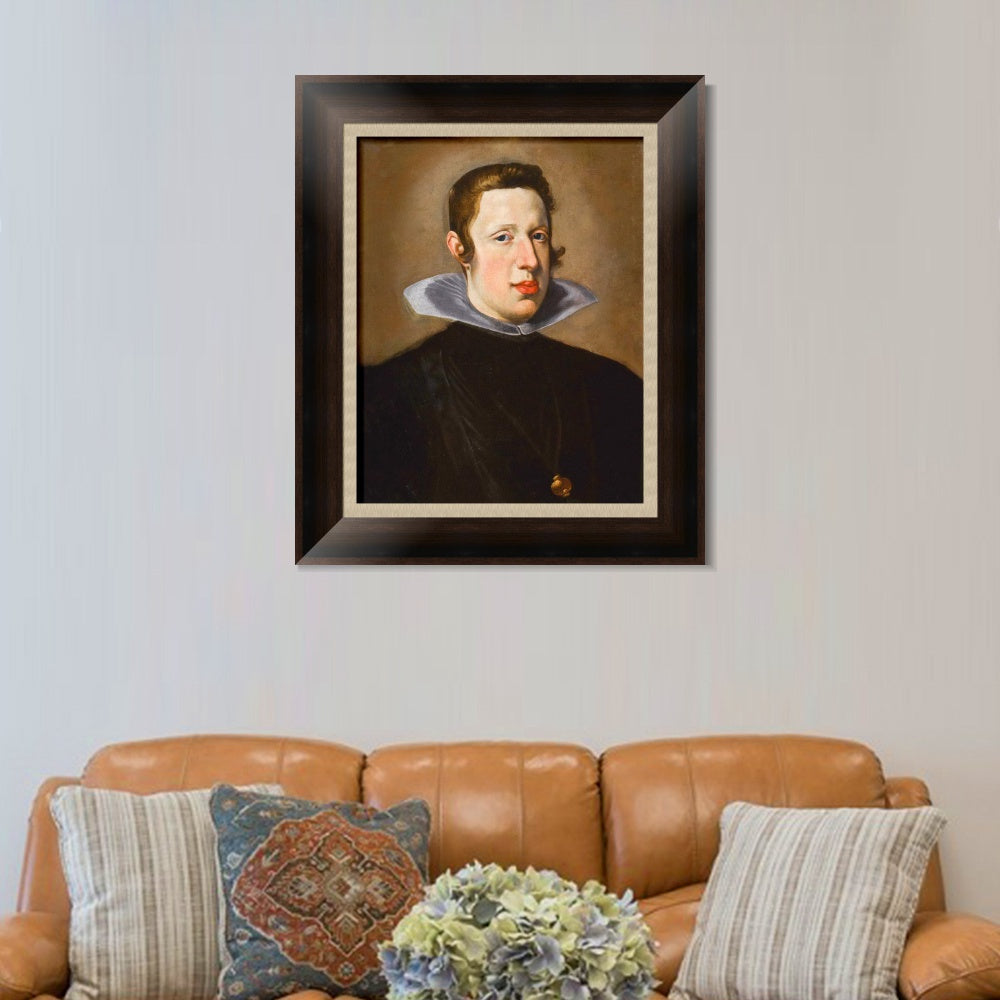 INVIN ART Framed Canvas Art Giclee Print Portrait of King Philip IV of Spain by the Christian Soul by Diego Velazquez Wall Art Living Decorations