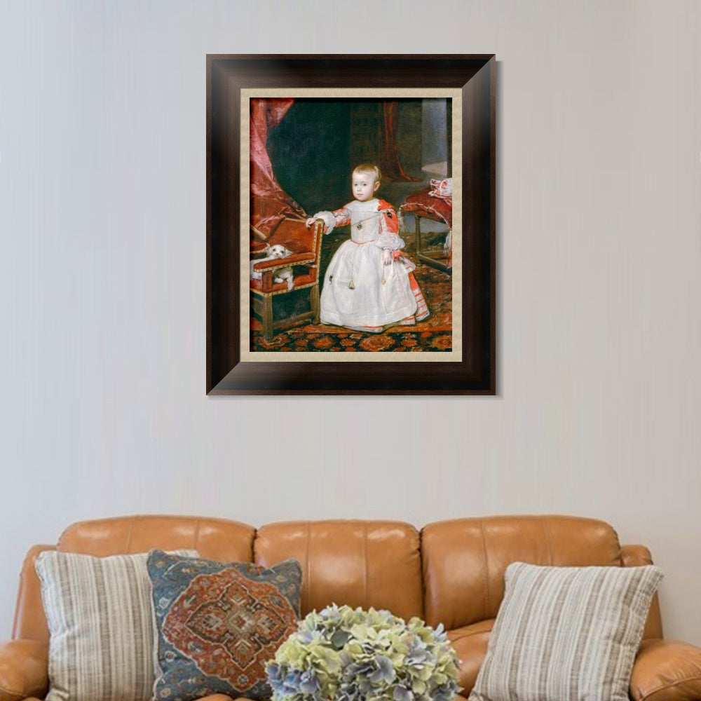 INVIN ART Framed Canvas Art Giclee Print Prince Philip Prospero by the Christian Soul by Diego Velazquez Wall Art