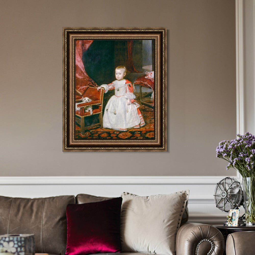 INVIN ART Framed Canvas Art Giclee Print Prince Philip Prospero by the Christian Soul by Diego Velazquez Wall Art