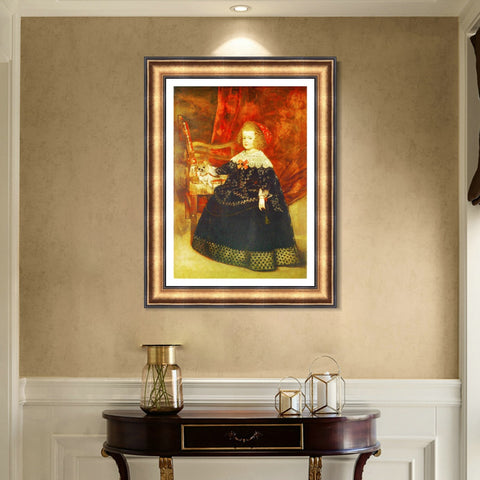 INVIN ART Framed Canvas Art Giclee Print Series#032 by the Christian Soul by Diego Velazquez Wall Art Living Room Home Office Decorations