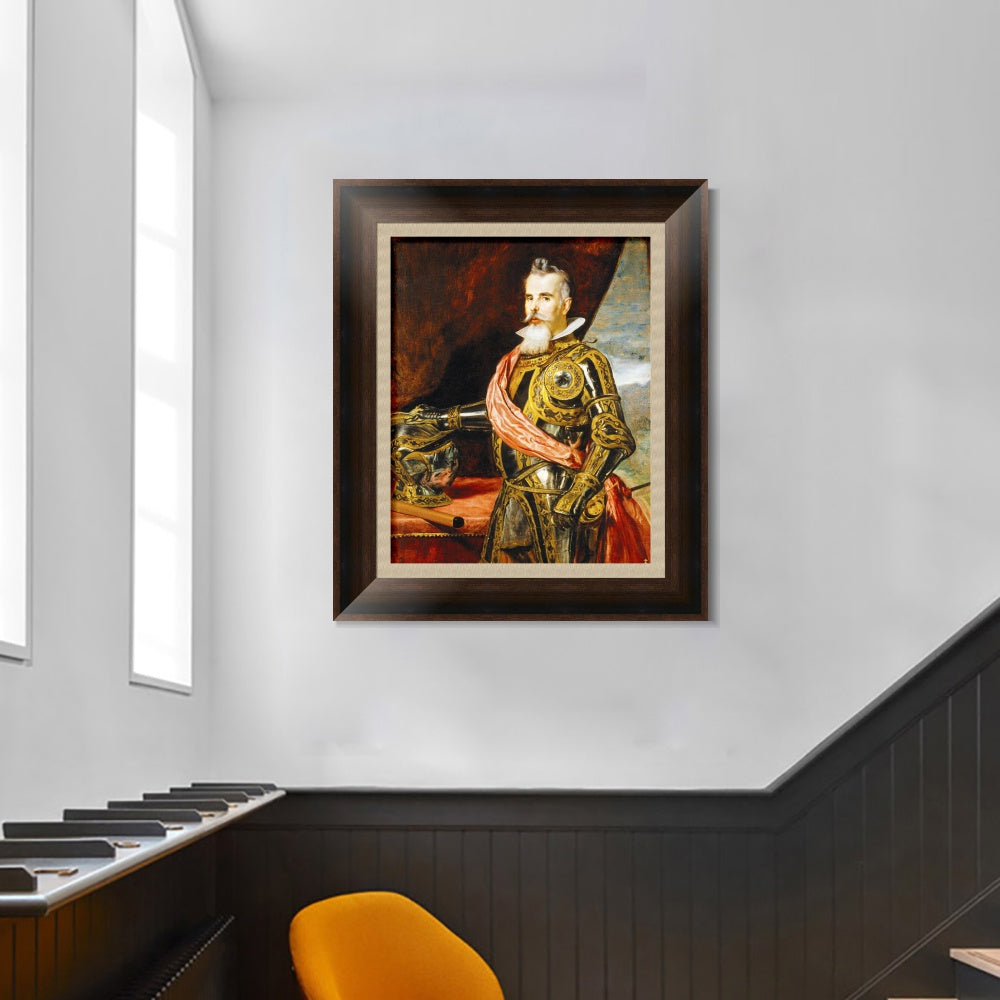 INVIN ART Framed Canvas Art Giclee Print Don Juan Francisco de Pimentel, X conde de Benavente by the Christian Soul by Diego Velazquez Wall Art Decorations