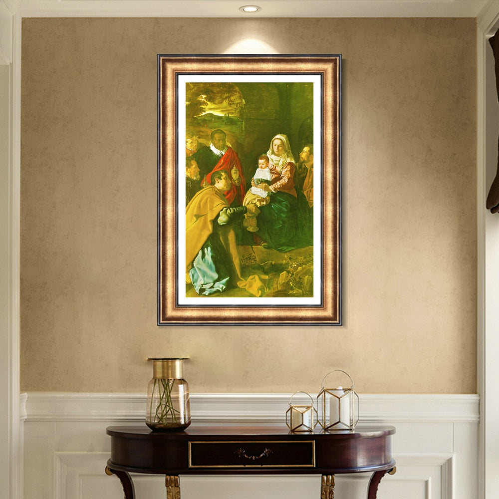 INVIN ART Framed Canvas Art Giclee Print Prince Adoration of the Magi by the Christian Soul by Diego Velazquez Wall Art Living Decorations