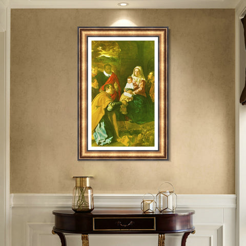 INVIN ART Framed Canvas Art Giclee Print Prince Adoration of the Magi by the Christian Soul by Diego Velazquez Wall Art Living Decorations
