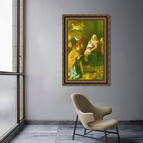 INVIN ART Framed Canvas Art Giclee Print Prince Adoration of the Magi by the Christian Soul by Diego Velazquez Wall Art Living Decorations