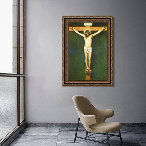 INVIN ART Framed Canvas Art Giclee Print Prince the Crucifixion by the Christian Soul by Diego Velazquez Wall Art Living Room Home Office Decorations