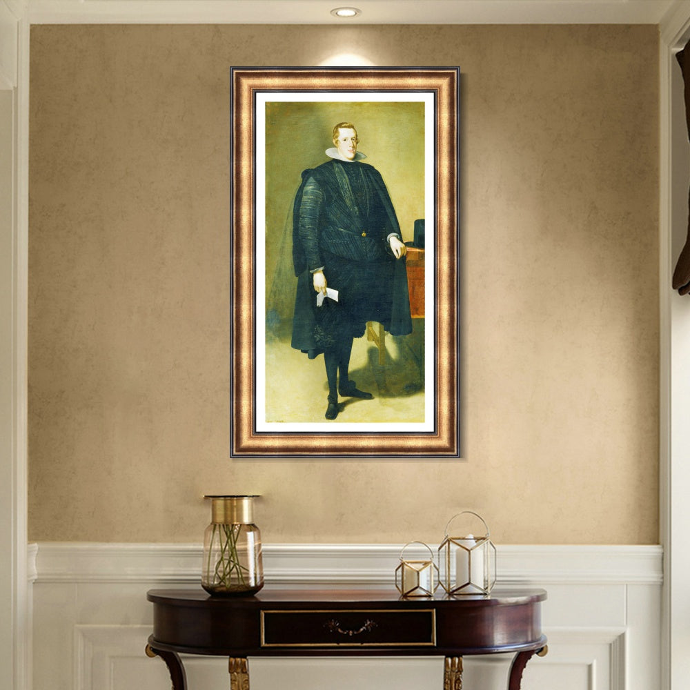 INVIN ART Framed Canvas Art Giclee Print Prince Felipe IV by Diego Velazquez Wall Art