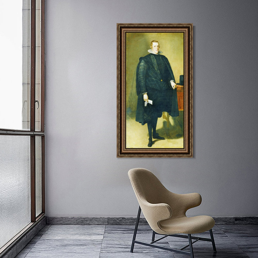 INVIN ART Framed Canvas Art Giclee Print Prince Felipe IV by Diego Velazquez Wall Art