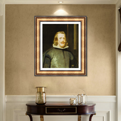 INVIN ART Framed Canvas Art Giclee Print philip iv by the Christian Soul by Diego Velazquez Wall Art Living Room Home Office Decorations