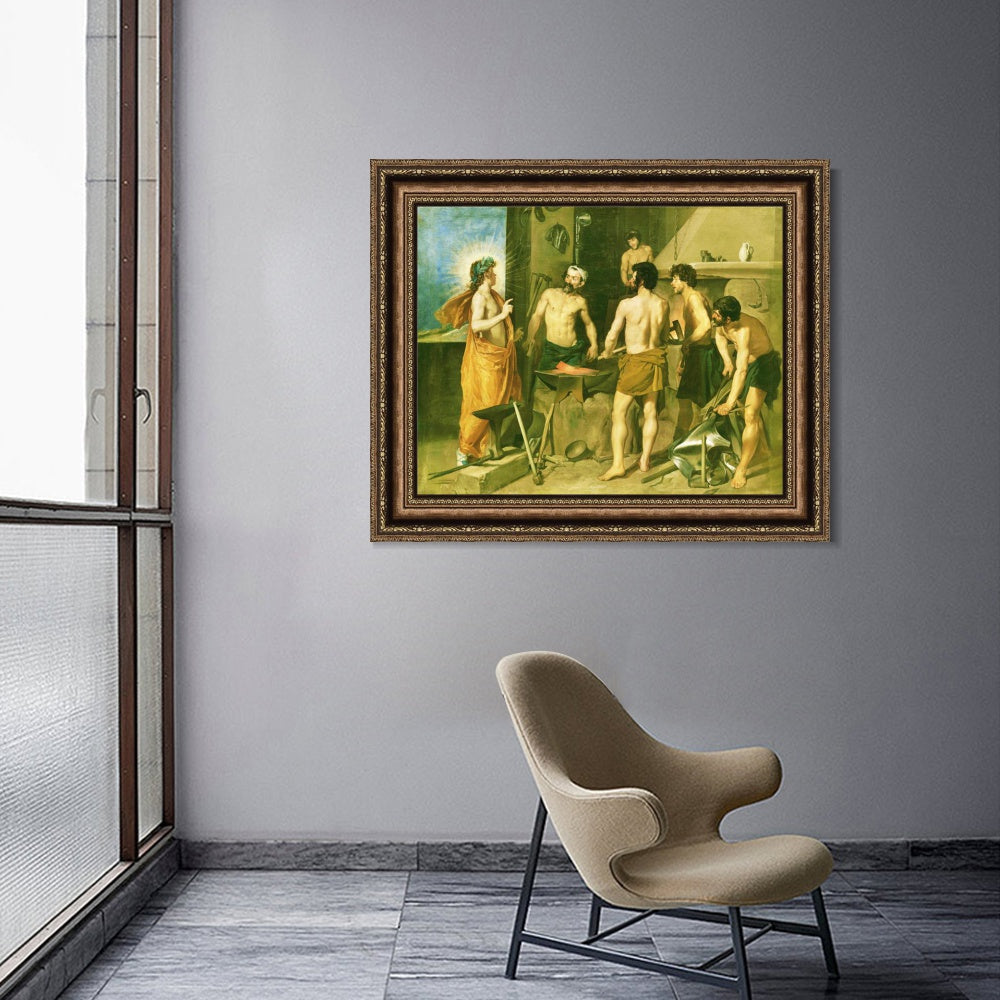 INVIN ART Framed Canvas Art Giclee Print The Vulcano forge by the Christian Soul by Diego Velazquez Wall Art