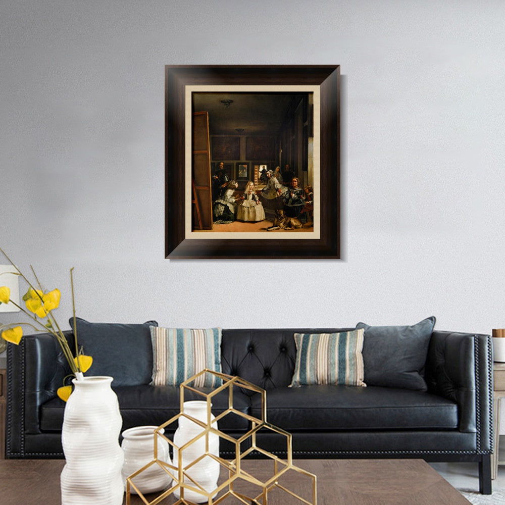 INVIN ART Framed Canvas Art Giclee Print The Meninas, or The Family of Felipe IV -1 by the Christian Soul by Diego Velazquez Wall Art Living Decorations