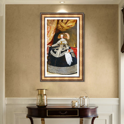 INVIN ART Framed Canvas Art Giclee Print Prince Mariana from Austria, Queen of Spain by Diego Velazquez Wall Art Living Room Home Office Decorations