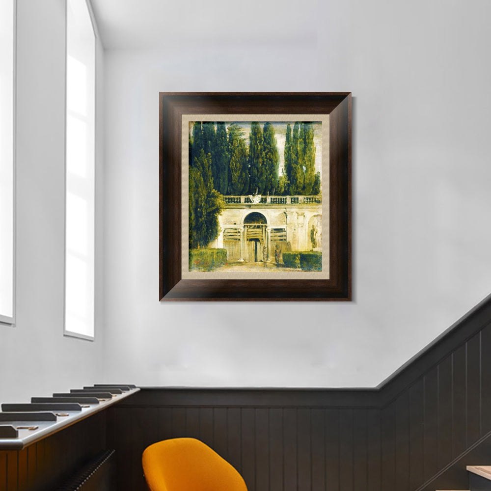 INVIN ART Framed Canvas Art Giclee Print The Medici Gardens in Rome by the Christian Soul by Diego Velazquez Wall Art
