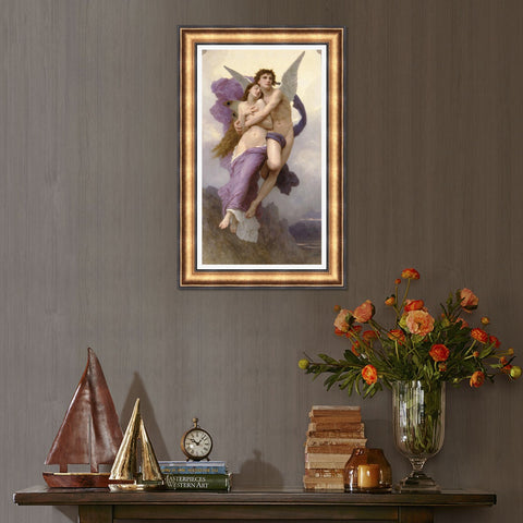 INVIN ART Framed Canvas Art Giclee Print The Abduction of Psyche by William Adolphe Bouguereau Wall Art Living Room Home Office Decorations