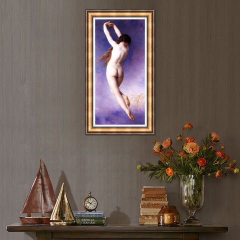INVIN ART Framed Canvas Art Giclee Print Lost Pleiad by William Adolphe Bouguereau Wall Art Living Room Home Office Decorations