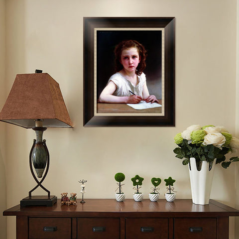 INVIN ART Framed Canvas Art Giclee Print A Calling by William Adolphe Bouguereau Wall Art Living Room Home Office Decorations