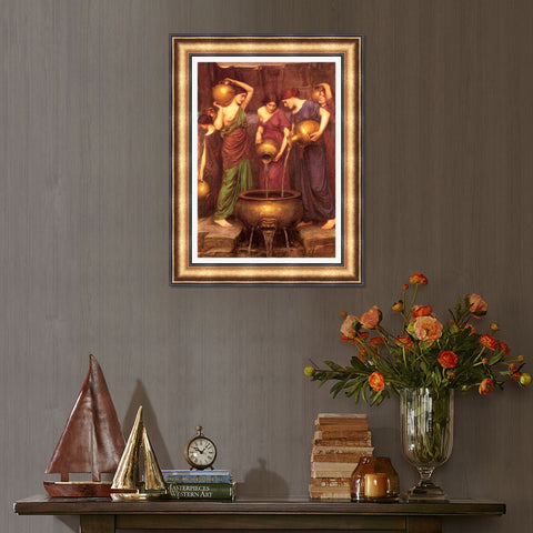 INVIN ART Framed Canvas Art Giclee Print Series#92 by William Adolphe Bouguereau Wall Art Living Room Home Office Decorations