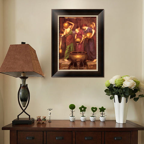 INVIN ART Framed Canvas Art Giclee Print Series#92 by William Adolphe Bouguereau Wall Art Living Room Home Office Decorations