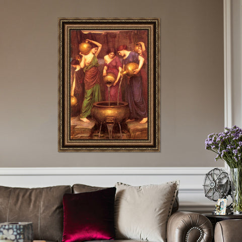 INVIN ART Framed Canvas Art Giclee Print Series#92 by William Adolphe Bouguereau Wall Art Living Room Home Office Decorations