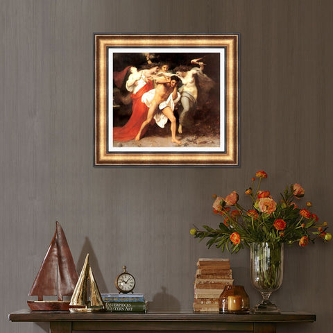 INVIN ART Framed Canvas Art Giclee Print Orestes Pursued by the Furies by William Adolphe Bouguereau Wall Art Living Room Home Office Decorations