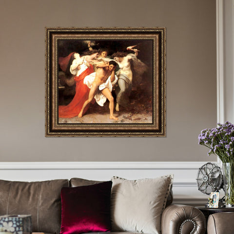 INVIN ART Framed Canvas Art Giclee Print Orestes Pursued by the Furies by William Adolphe Bouguereau Wall Art Living Room Home Office Decorations