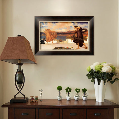 INVIN ART Framed Canvas Art Giclee Print Series#146 by William Adolphe Bouguereau Wall Art Living Room Home Office Decorations